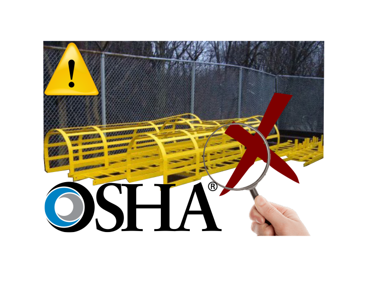OSHA, Retira la jaula protectora de las escaleras fijas