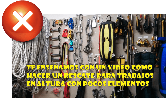 (VÍDEO) Rescate simple con pocos elementos para trabajos en altura